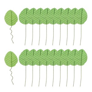 Unique Bargains Realistic Design Artificial Leaves with Steam 20 Pcs - 1 of 4
