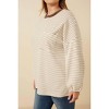 Women's Soft Stripe Knit Contrast Top - Plus - Hayden LA - 2 of 4