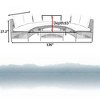 DSVIMOY 5-Piece Outdoor Patio Sectional Sofa Set with Table for Garden, Gray, 126"*63"*27.2" - 2 of 4