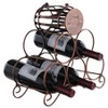 Kings Brand Furniture Countertop Tabletop Wine Rack, Wine Bottle Storage Holder for Home Kitchen & Bar - Brushed Copper - image 2 of 4