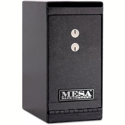 MESA  MUC1K 0.2 cu ft Vertical Under counter Depository, All Steel  with Dual Key Lock, Black