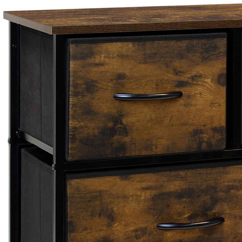 Sorbus 8 Drawers Wide Dresser - Organizer Unit with Steel Frame Wood Top and handle, Fabric Bins - Amazing for household decluttering, 5 of 6