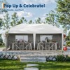 10x20 Pop Up Canopy Tent with 4 Sidewalls,Heavy Duty Outdoor Canopy with 3 Adjustable Height, Commercial Street Vendors Party Tents - 3 of 4
