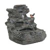 Okak 4/5-Tiered Concrete Rock Outdoor Fountain, Weather-Resistant Water Fountain with Smoothing Water Sound Ambiance, Freestanding Fountain - 2 of 4