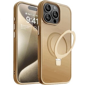 Entronix [Magnetic] Case Compatible with iPhone 15 Pro Max - Translucent Frosted Matte Gripstand - 1 of 4