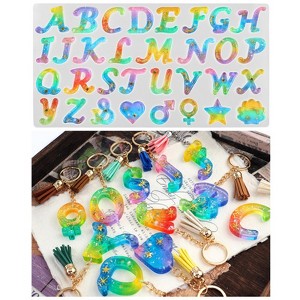 Silicone Molds,12 English Letter Reusable Mould,For Keychain Necklace Jewelry Pendant - 1 of 4