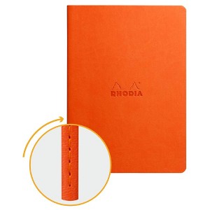 Rhodia Rhodiarama Sewn Spine Notebook - Dot grid 32 Sheets - 6 x 8 1/4 - Tangerine - 1 of 3