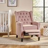 Push Back Recliner Chair with Wingback Design and Button Tufted Diamond Stitch - 3 of 4