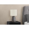 Monarch Specialties Lighting 19inchH Table Lamp Grey Ceramic Ivory / Cream Shade Contemporary - 2 of 4