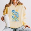 Simply Sage Market Summer Vibes Blue Flowers Lightweight Garment Dyed Sweatshirt - 2 of 4