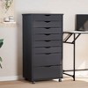 vidaXL MOSS 8-Drawer Chest with Wheels, Solid Pinewood - 2 of 4