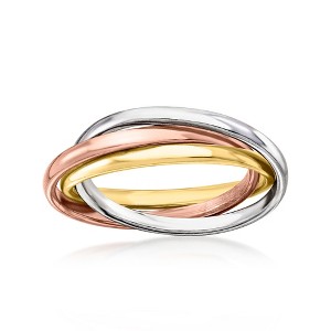 Ross-Simons Italian Tri-Colored Sterling Silver Rolling Ring - 1 of 4