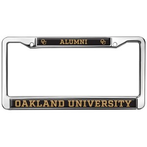 Oakland University Alumni Logo Full Size Standard License Plate Metal Frame - 1 of 4