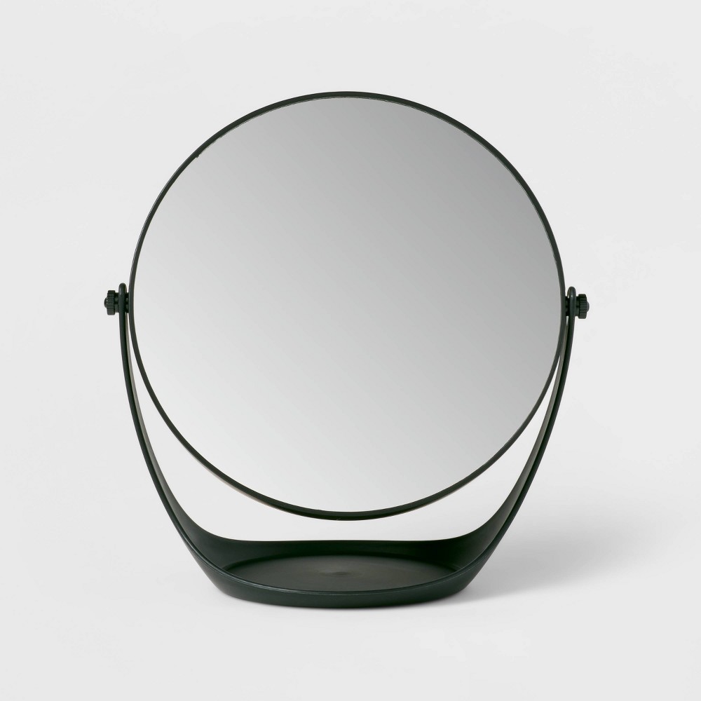 Photos - Makeup Brush / Sponge Plastic Vanity Mirror Black - Room Essentials™