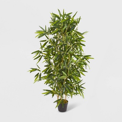 4ft Bamboo Artificial Tree Real Touch UV Resistant - Nearly Natural