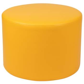 Flash Furniture Large Soft Seating Flexible Circle for Classrooms and Common Spaces - Yellow (18" Height x 24" Diameter)