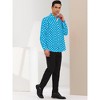 Lars Amadeus Men's Polka Dots Long Sleeves Dress Button Down Shirt - 4 of 4
