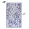 FONTOI Washable Area Rugs, Foldable Low-Pile Rugs, Indoor Non-Slip Rugs, Boho Rugs for Living Room Bedroom Kitchen, Blue, 72"*0.14"*48" - 3 of 4