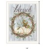 HomeRoots Blessed Wreath White Framed Print Wall Art - 3 of 3