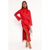 Petal and Pup Kristyn Long Sleeve Midi Dress - Red XS - 3 of 4