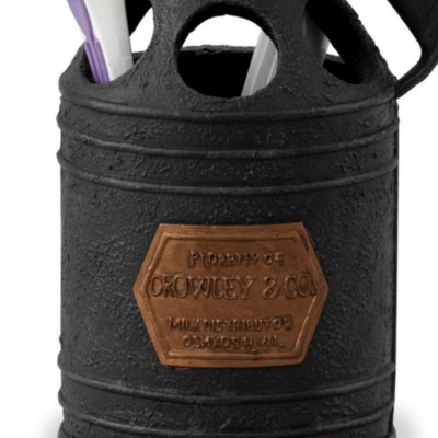 Antique Black and Bronze Resin Farmhouse Toothbrush Holder