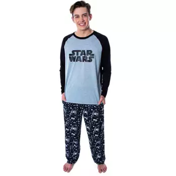 Matemático declarar Deseo Star Wars Men's Pajamas Classic Logo Raglan Shirt And Pants Pajama Set  (3xl) Black : Target