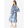 Roaman's Women's Plus Size Ruffle-Detail Jacket Dress Set - 28 W, Blue Floral - 4 of 4