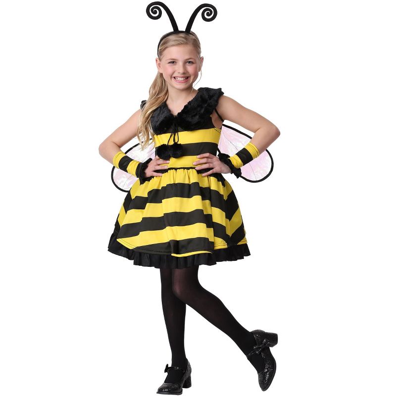 HalloweenCostumes.com Girl's Deluxe Bumble Bee Costume, 1 of 3