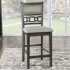 5-Piece Counter Height Dining Set with Open Shelves, Round Table and 4 Chairs - 4 of 4