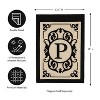 Evergreen Flag Cambridge Chic Letter P Monogram Applique Garden Flag - 12.5" Wide x 18" High - 2 of 4