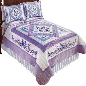 Collections Etc Butterfly Diamond Quilt - 1 of 3