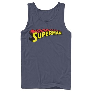 Men's Superman Classic Text Logo Tank Top - 1 of 3