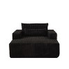 75-Inch Corduroy Upholstered Sofa Lounger - Ready to Use, Soft Modern Sleeper for Indoor Living & Bedroom - 4 of 4