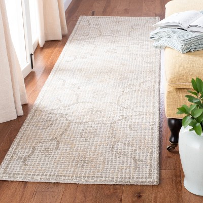 Gray Handmade Tufted Wool Abstract Area Rug, 2'3" x 8'