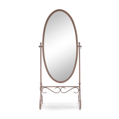 Clarisse Bronze Full Length Oval Metal Mirror