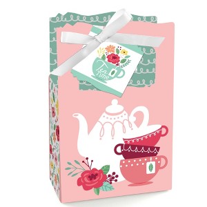 Big Dot of Happiness Floral Let's Par-Tea - Garden Tea Party Favor Boxes - Set of 12 - 1 of 4