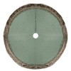 Northlight 48" Green Burlap Christmas Tree Skirt with Faux Fur Trim - 3 of 4
