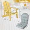 Infans Adirondack Chair HIPS Adirondack Chair w/Cup Holder & Cushion Yellow - 2 of 4