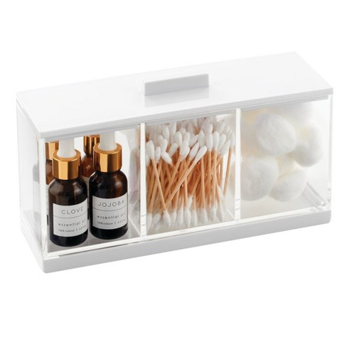 Desktop Cosmetics Storage Box Toiletries Cotton Swab Container Bathroom  Accessories Brushes Makeup Organizer Case Lipsticks Box