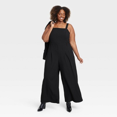 Ava & Viv Women's Tailored Jumpsuit Stretch Crepe Wide Leg | eBay