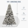 YARDSIGHT 7.5 ft. Pre-Lit Snow Flocked Hinged Artificial Christmas Tree, Premium Holiday Decoration with 480 LED Lights - 3 of 4