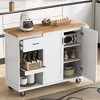 Kitchen Cart with Slide-Out Shelf, Towel Rack and Drawer - 4 of 4
