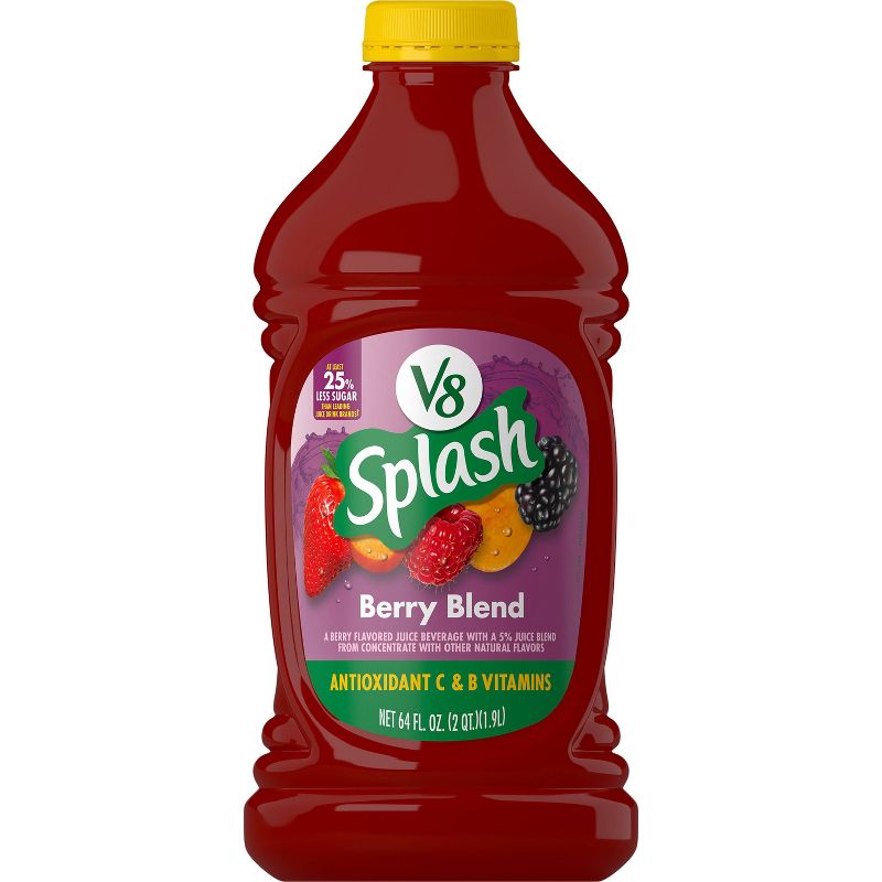 V8 Splash Berry Blend Juice - 64 fl oz Bottle, 1 of 8