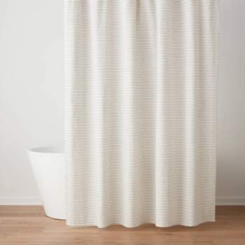 Woven Dotted Line Shower Curtain - Threshold™
