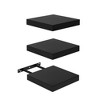 FurnitureR Floating Shelves Set of 3 for Wall, WallMounted Rustic Wood Shelves for Bathroom, Bedroom, Living Room, Kitchen, Black - 4 of 4