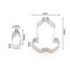 Unique Bargains Cookie Cutters 2-Piece Outfit & Bottle Cookie Cutter Set Dishwasher Safe Stainless Steel Silver Tone 1Set - 3 of 4