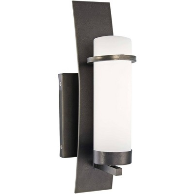 Minka Lavery Arcus Truth 16" High Smoke Iron Outdoor Wall Light