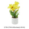 Unique Bargains Artificial Plants Five-Headed Daffodil Bonsai Plastic 2.76"x2.76"x9.45" 1 Pcs - 3 of 4