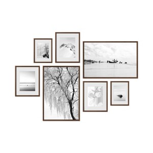Haus and Hues Dartmouth Gallery Wall Frame Set with Real Glass and Mat - 1 of 4