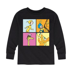 Boys' - Dr. Seuss - Oh! The Places You'll Go Grid Long Sleeve Graphic T-Shirt - 1 of 4